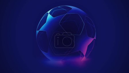 Téléchargez les photos : Trophée Coupe de la Ligue des Champions de l'UEFA, illustration de rendu 3d. - en image libre de droit