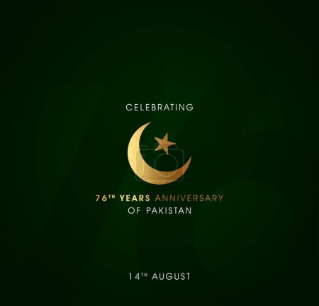 Téléchargez les photos : Célébration du 76e anniversaire du pakistan. Traduire : Pakistan azm e alishan shad rahe pakistan urdu calligraphic. illustration. - en image libre de droit