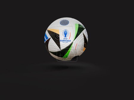 Téléchargez les photos : Karachi, Pakistan. 27 novembre. Coupe d'Europe UEFA 2024 Football ballon Fond isolé. Illustration de rendu 3d. - en image libre de droit