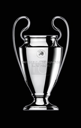 Karachi, Pakistan, 13 Jan, UEFA Champions League Cup Trophy 3d rendering illustration.