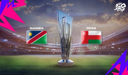 ICC Mens T20 World Cup 2024 USA and West Indies. 3d rending illustration.