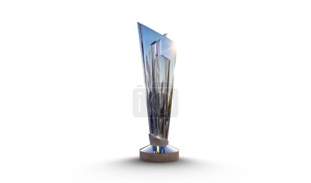 Cricket World cup with trophy isolated 3d rendering illustration.