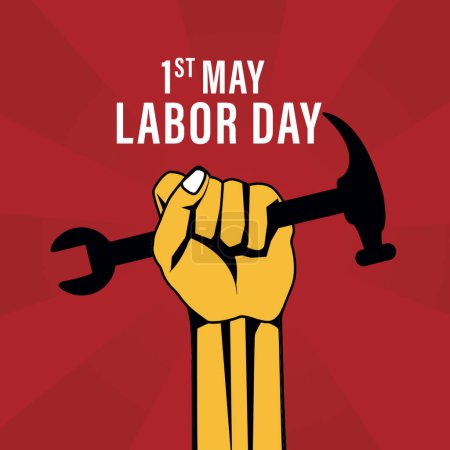 Téléchargez les illustrations : 1er mai illustration vectorielle de la journée du travail. - en licence libre de droit
