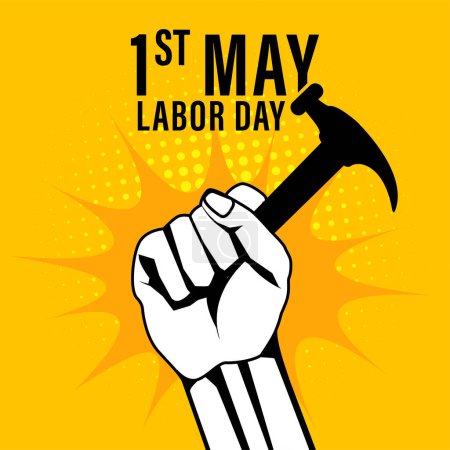 Téléchargez les illustrations : 1er mai illustration vectorielle de la journée du travail. - en licence libre de droit