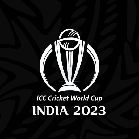 Illustration for ICC Cricket World Cup 2023 India vector illustration. - Royalty Free Image