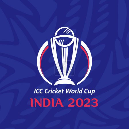 Ilustración de ICC Cricket World Cup 2023 India vector ilustración. - Imagen libre de derechos