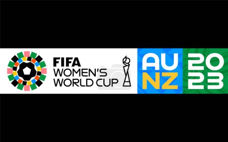 Téléchargez les illustrations : Karachi, Pakistan 5 mai Coupe du monde féminine de football féminin AU NZ 2023 Logo, logo vectoriel, logo féminin - en licence libre de droit