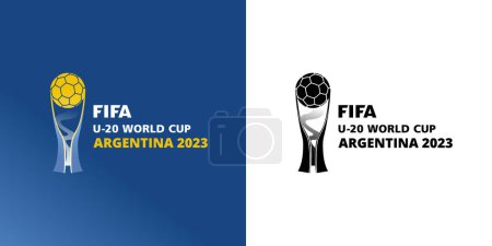 Illustration for FIFA U-20 World Cup Argentina 2023 logo vector illustration. - Royalty Free Image