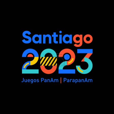 Téléchargez les photos : Karachi, Pakistan. 22 mars Santiago 2023 Juegos PanAm Logo américain et illustration vectorielle icône. - en image libre de droit