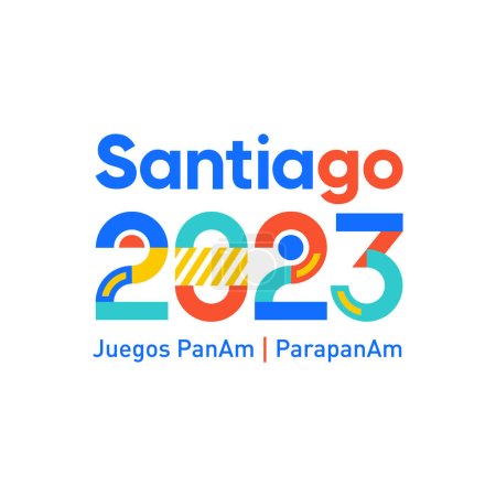 Téléchargez les photos : Karachi, Pakistan. 22 mars Santiago 2023 Juegos PanAm Logo américain et illustration vectorielle icône. - en image libre de droit