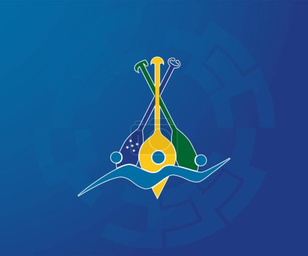 Illustration for Karachi, Pakistan 1st January 2023 Pacific Games Honiara, Solomon Islands, Vector Logo and Background, Multi-Sport Event, Brand Identity Vector Illustration. - Royalty Free Image