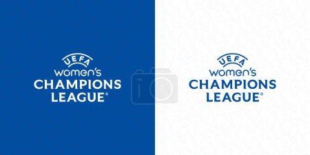 Pakistán, Karachi. 13, 2023, UEFA Liga de Campeones Femenino 2024 logo e icono vector illustratio