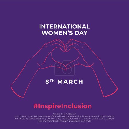 Téléchargez les photos : Le 8 mars, elle se serre dans ses bras. Inspirez l'inclusion est le thème de la campagne de la Journée internationale de la femme 2024. Illustration vectorielle - en image libre de droit