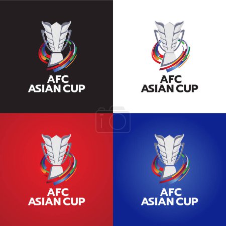 Illustration for Karachi Pakistan 10 May. Afc asian cup 2023-2024 logo Qatar vector illustration. - Royalty Free Image