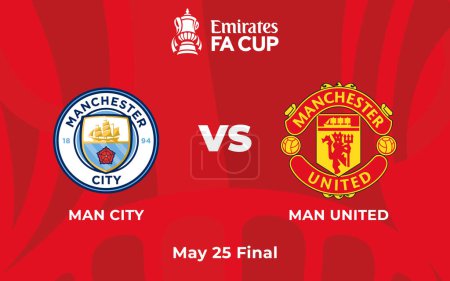 Das Emirates FA CUP Finale zwischen Manchester City und Manchester United.