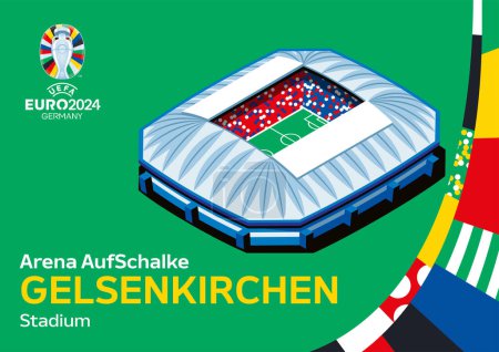 Karatschi, Pakistan 27. Mai Vektor-Logo der Fußball-Europameisterschaft 2024 in Deutschland Vektor-Illustration.