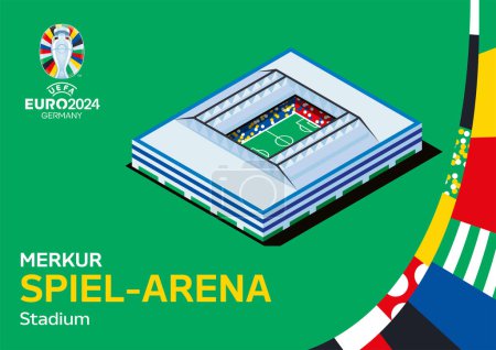 Téléchargez les photos : Identité de marque du Championnat d'Europe de Football 2024 en Allemagne illustration vectorielle. - en image libre de droit