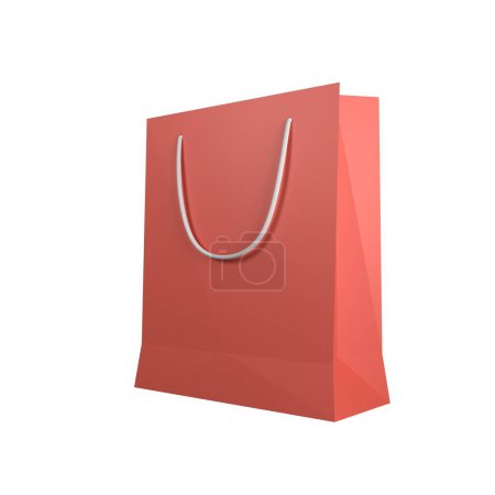 Paper bag. Bag shopping 3D illustration