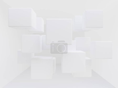 Photo for 3D background. white background concept. 3D rendering - Royalty Free Image