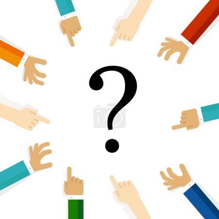 Illustration for Question mark sign solution communication answer people asking vector - Royalty Free Image