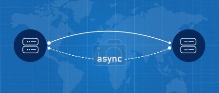 Téléchargez les illustrations : Webhook async asynchronous event-driven application request diagram scheme of client server to server communication vector - en licence libre de droit