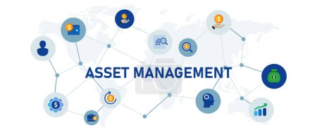 Illustration for Asset management for increase financial profit success income growth economy vector - Royalty Free Image