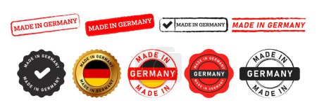 Photo for Made in germany stamp and seal badge sign for country product business manufactured industry vector - Royalty Free Image