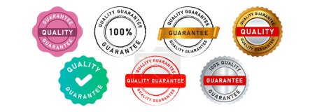 Photo for Quality guarantee circle stamp and seal badge label sticker sign for certificate satisfaction business vector - Royalty Free Image