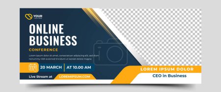 Illustration for Advertisement business banner, creative background for copy space - Royalty Free Image