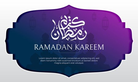 Téléchargez les illustrations : Religion islamique vacances, Ramadan poster fond - en licence libre de droit