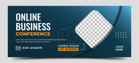 Illustration for Business card, web page background for copy space - Royalty Free Image