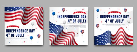 Téléchargez les illustrations : Jour de l'indépendance des Etats-Unis, 4 juillet - en licence libre de droit