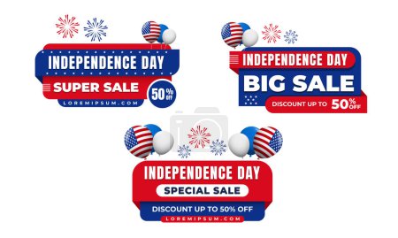 Illustration for USA independence day, 4th of July - Royalty Free Image
