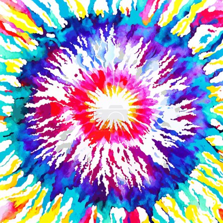 Photo for A digitally created, bohemian abstract style surface textile art with colorful alcohol ink tie dye pattern. - Royalty Free Image