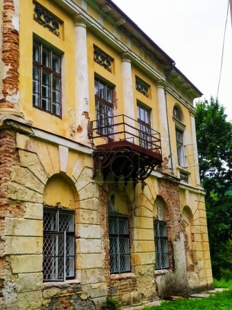 Photo for Potocki hunting palace in the village of Rai, Berezhany, Ternopil region, Ukraine. Example of architecture of the classicism era. It is located in the Berezhansky Arboretum. - Royalty Free Image