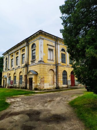 Photo for Potocki hunting palace in the village of Rai, Berezhany, Ternopil region, Ukraine. Example of architecture of the classicism era. It is located in the Berezhansky Arboretum. - Royalty Free Image