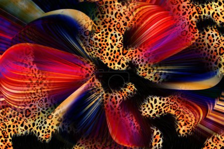 Patrones coloridos fractal.Psychedelic fractal, textura de pinceladas pintura de color de lines.For textil patterns.abstract fondo color grunge textura caótica pinceladas.
