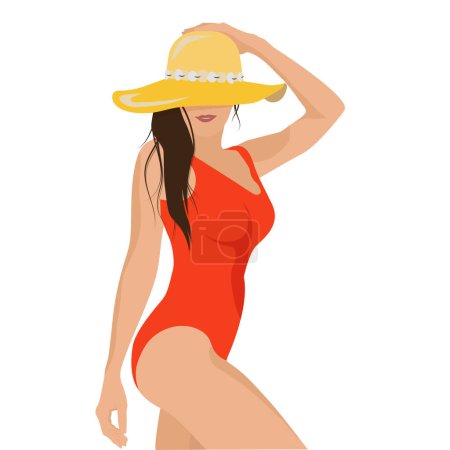 Illustration for Beautiful girl in a hat - Royalty Free Image