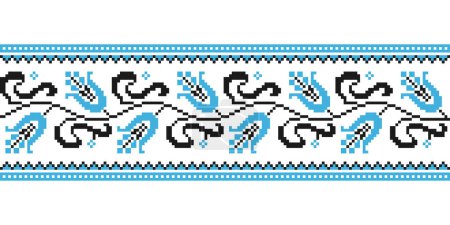 Illustration for Embroidery, colorful pattern, vector illustration - Royalty Free Image