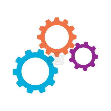 Illustration for Gear icon, mechanism. Vector illustration - Royalty Free Image