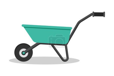 Illustration for Trolley for vegetable garden, gardening. Vector illustration - Royalty Free Image
