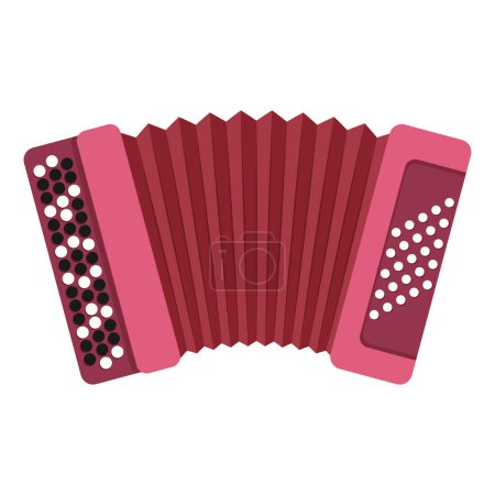 Illustration for Accordion, musical instrument. Vector illustration - Royalty Free Image