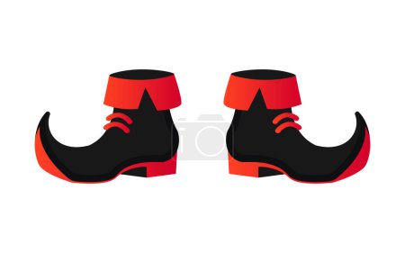 Illustration for Vector halloween shoes, witch shoes - Royalty Free Image