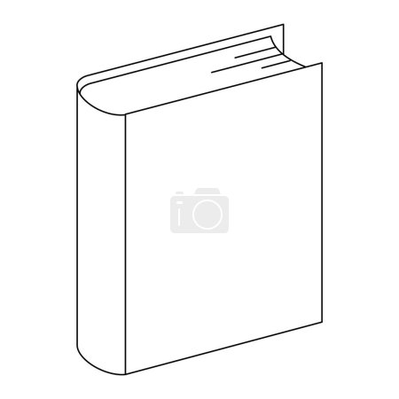 Illustration for Book icon, element isolated on white - Royalty Free Image