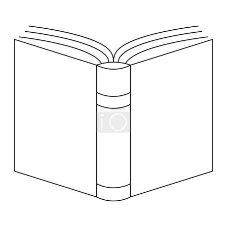 Téléchargez les illustrations : Icône de livre ouvert, illustration vectorielle - en licence libre de droit