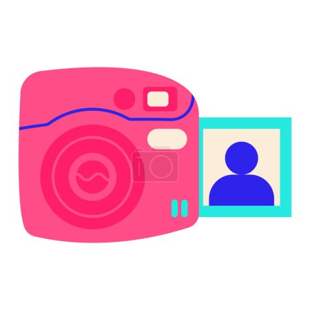 Ilustración de Ilustración de cámara Polaroid aislada en blanco - Imagen libre de derechos