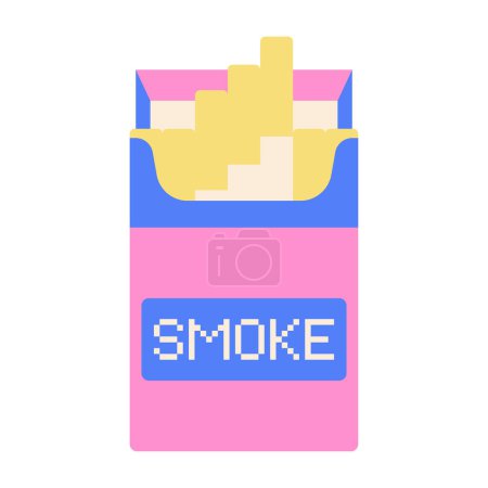 Illustration for Open pack of cigarettes vector illustration - Royalty Free Image