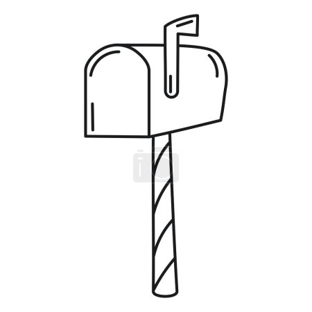 Illustration for Illustration of a hand drawn mailbox - Royalty Free Image