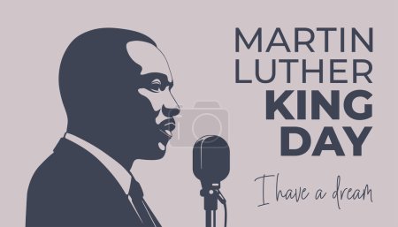 Martin Luther King Jr. Day, poster vector illustration