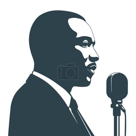 Téléchargez les illustrations : Martin Luther King Jr. Day, illustration vectorielle - en licence libre de droit
